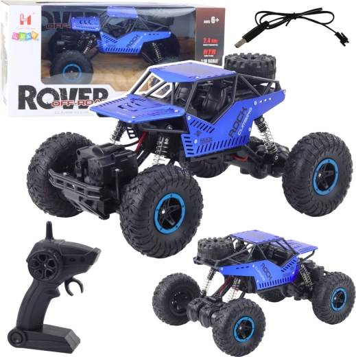 Coche todoterreno con control remoto RC 2,4 GHz 1:16 azul