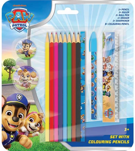 Set de escritura con lápices de colores Patrulla Canina