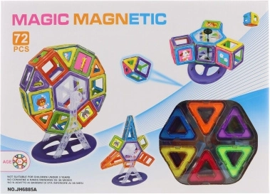 Juego de construcción magnético para niños 72 piezas