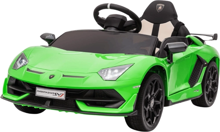 Coche eléctrico infantil Lamborghini, verde, con mando a distancia