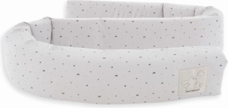 Träumeland protector para cuna en forma de serpiente moon gris