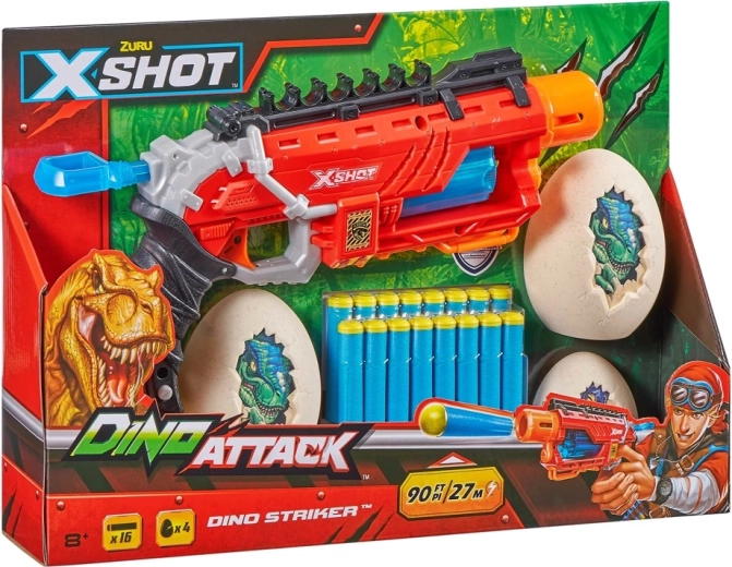 X-Shot Dino Attack Dino Striker pistola infantil de dardos de espuma