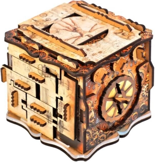 Rompecabezas mecánico de madera iQube Light de EscapeWelt