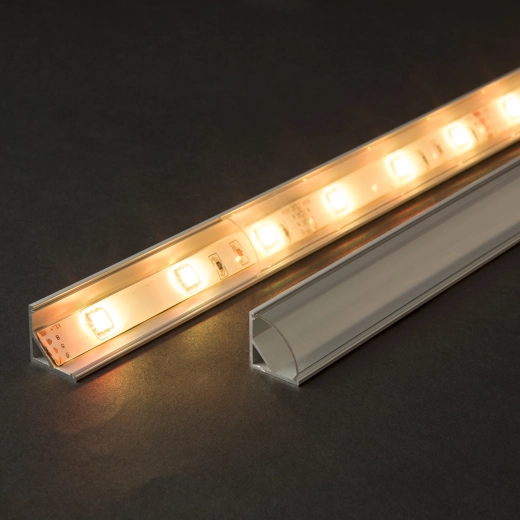 Cubierta transparente para perfil LED de aluminio de 1 m