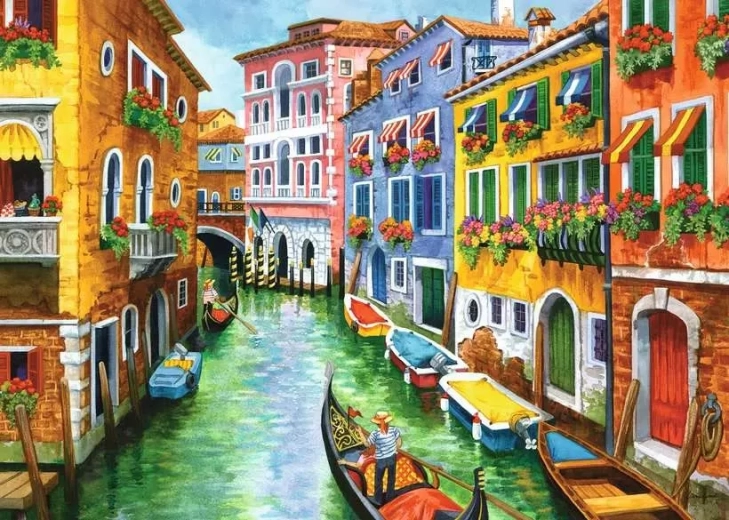 Puzzle Ravensburger Paseo en góndola XXL de 300 piezas