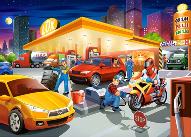 Puzle de 60 piezas – gasolinera