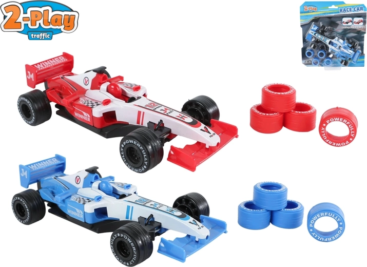 Coche de carreras 2-Play Traffic con motor de fricción (retroceso) 17 cm