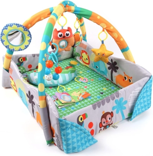 TinyMini alfombra infantil de juego y aprendizaje 4 en 1 Jungla