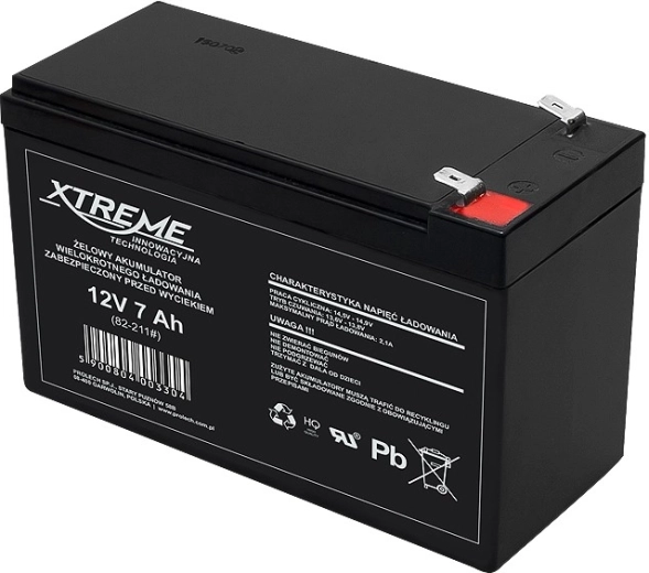 Batería de gel 12 V 7 Ah XTREME
