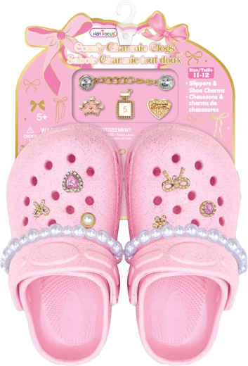 Sandalias infantiles PERLA rosas con complementos decorativos (31–32, aprox. 200 mm)