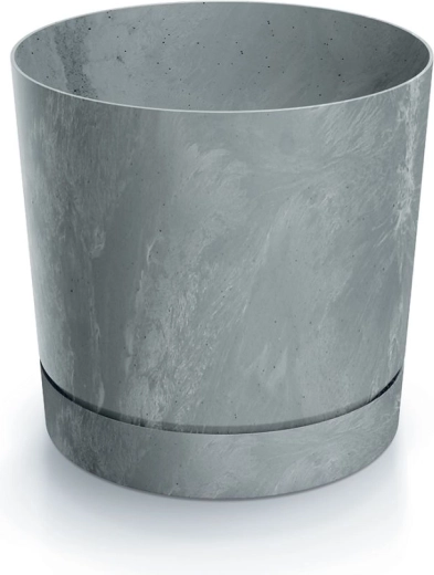 Maceta Tubo con efecto hormigón 14,8 cm gris