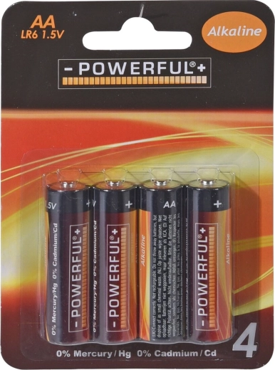Pilas alcalinas AA 1,5 V, 4 uds