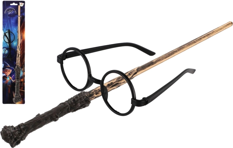 Set de magia con varita y gafas para niños