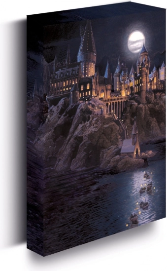 Cuadro LED iluminado Harry Potter – castillo de Hogwarts 30 × 40 cm