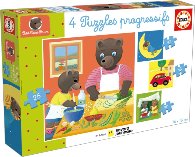 Educa puzzle Petit Ours Brun 4 en 1 (12–25 piezas)