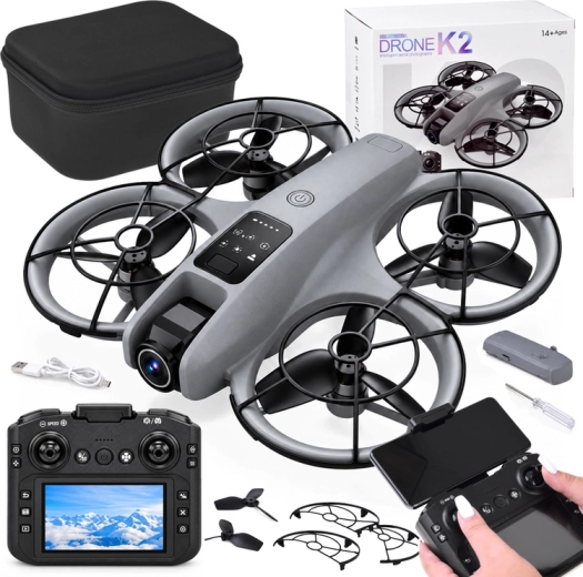 Dron con cámara por control remoto con mando LCD
