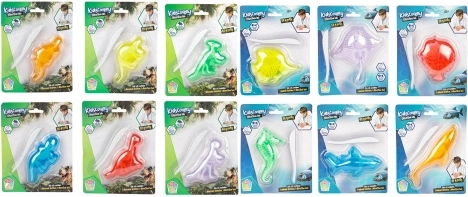 Slime pequeño con motivos de dinosaurios y animales marinos
