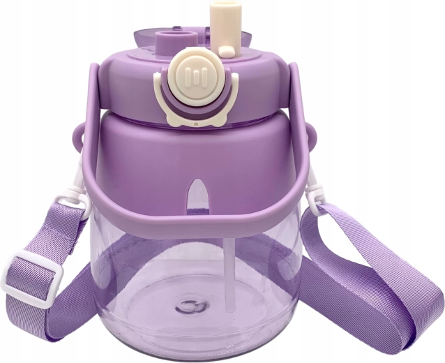 Botella infantil de agua con pajita y correa 1 l