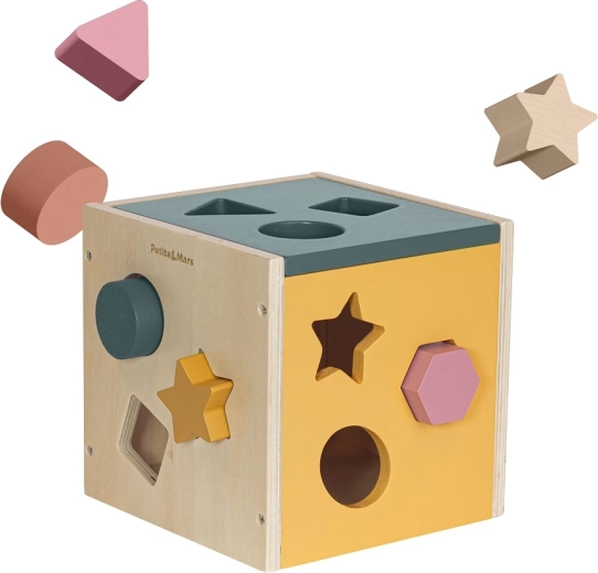 Cubo de clasificación de madera Petite&Mars Gravity Wood of Mars Aurora Pink
