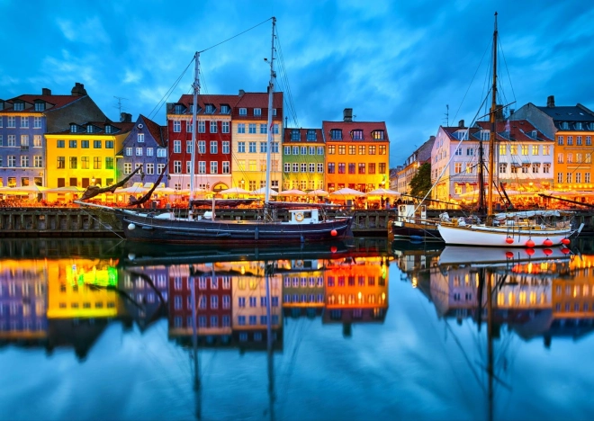 Puzzle Puerto antiguo de Copenhague 1000 piezas