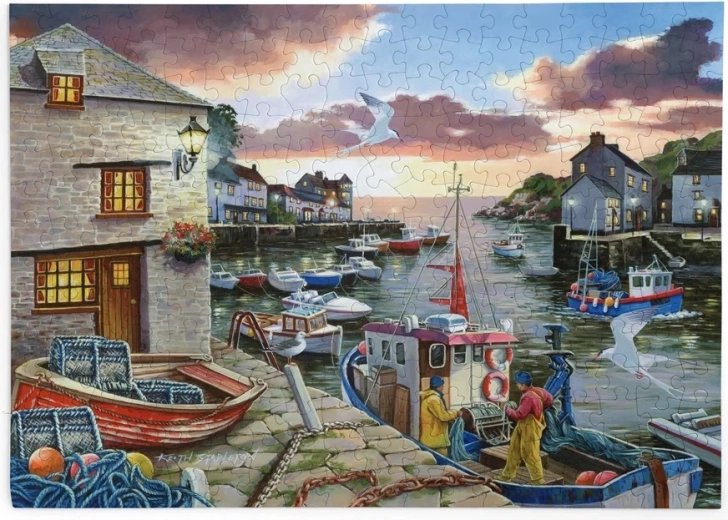 Puzzle House of Puzzles Luces del puerto, 250 piezas grandes
