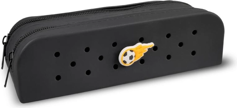 Gifty estuche doble de silicona negro con pin decorativo