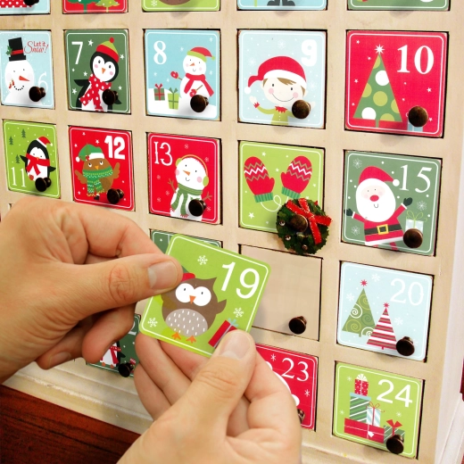 Set de pegatinas para calendario de Adviento