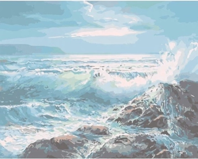 Norimpex Pintura por números Mar agitado 40 × 50 cm