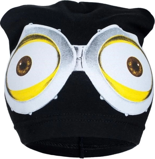 Gorro infantil de primavera New Baby con motivo de Minion negro (3–4 años)