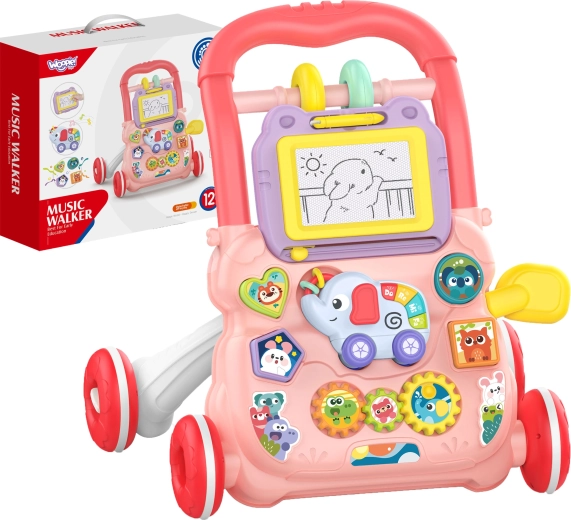 Andador infantil interactivo WOOPIE con funciones musicales y pizarra de dibujo