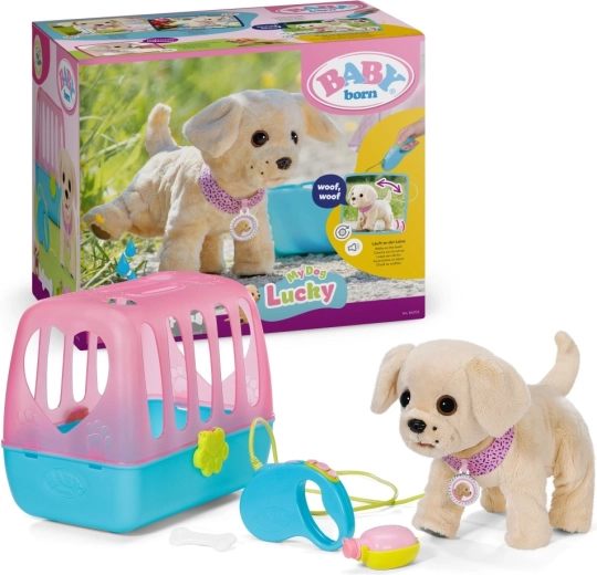 BABY born Mi alegre perrito con transportín