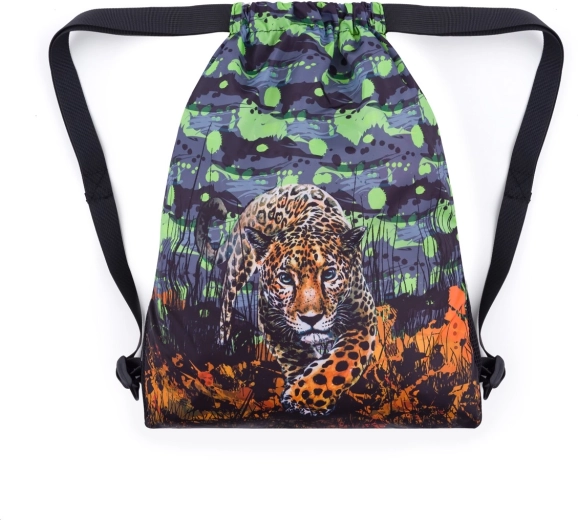 Bagmaster saco escolar para zapatillas de recambio y educación física prim leopardo