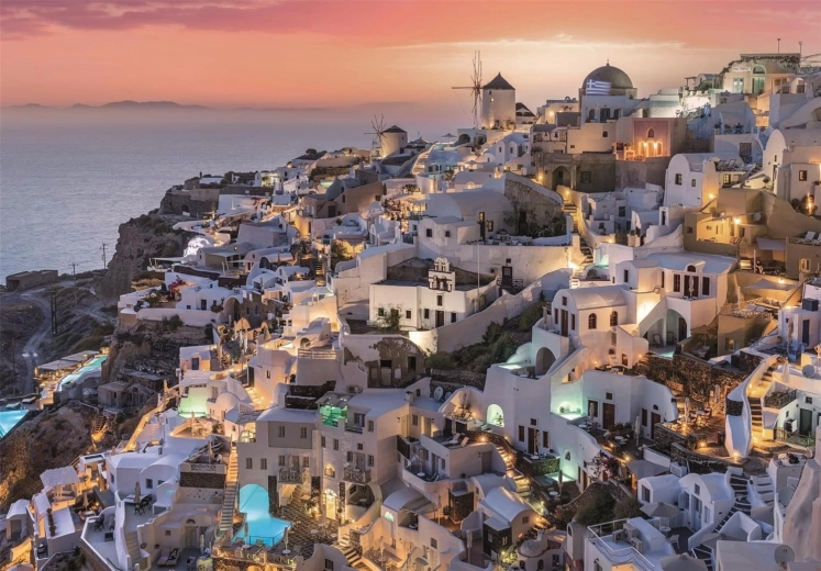 Puzzle Tonos de Santorini 1000 piezas