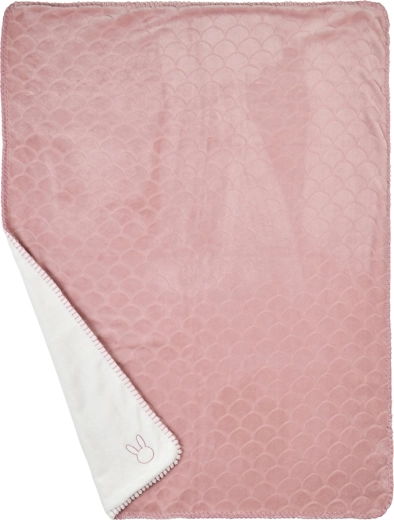 Nattou manta infantil reversible Lapidou rosa antiguo/blanca 75 × 100 cm