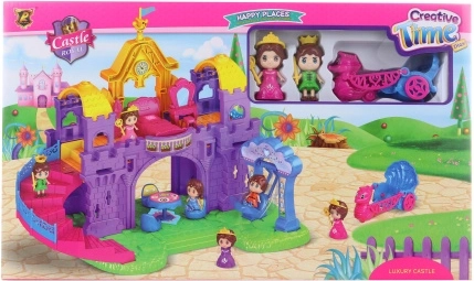 Castillo de cuento de hadas con accesorios para niños