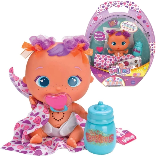 Famosa The Bellies muñeca interactiva Muak-Muak con accesorios – embalaje dañado