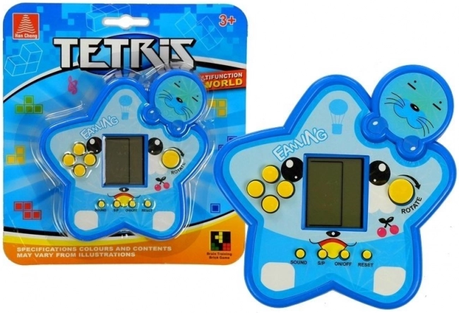 Juego electrónico TETRIS con forma de estrella – azul