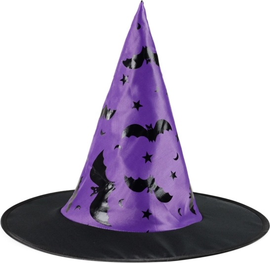 Sombrero infantil de bruja con estampado de murciélagos