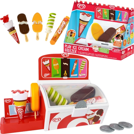 Heladería infantil Casdon Algida: congelador de helados con helados y monedas