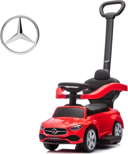 Correpasillos Milly Mally con manillar de empuje Mercedes-Benz C-Class rojo