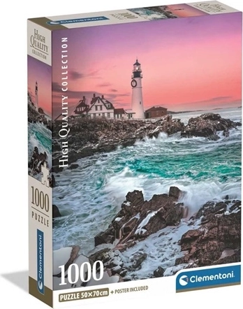 Puzzle Clementoni de 1000 piezas: primera nieve en el faro Portland Head