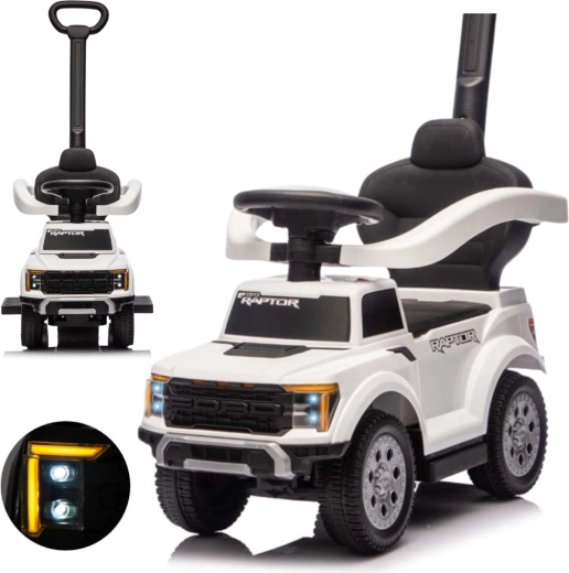 Correpasillos infantil Milly Mally con manillar de guiado Ford F-150 3en1 blanco