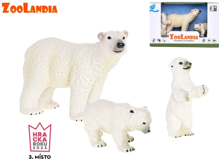 Zoolandia oso polar con crías – set de figuras de plástico
