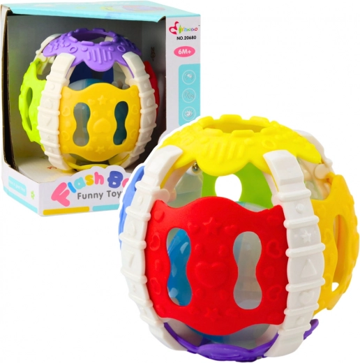 Pelota sensorial de goma colorida para bebés