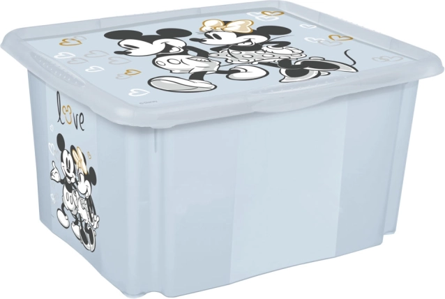 Caja de almacenamiento con tapa pequeña Mickey azul