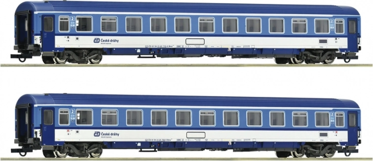 Roco set de dos piezas de coches de pasajeros Eurofima ČD Bmz H0