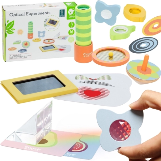 Classic World experimentos ópticos para el juego sensorial, 16 piezas
