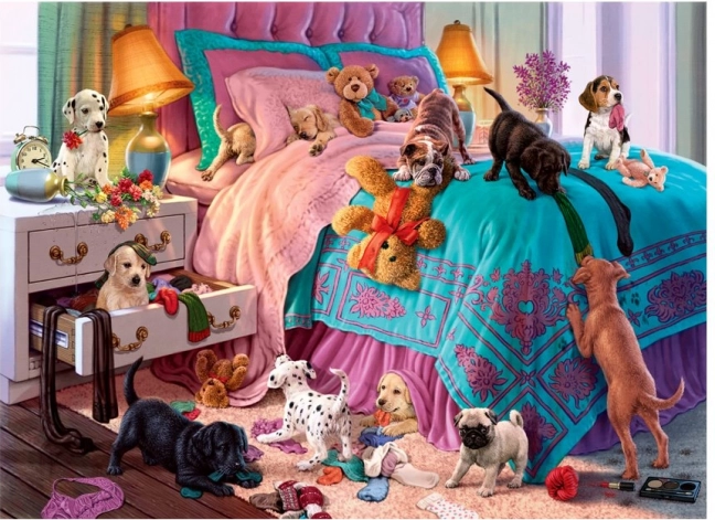 Puzzle Cachorros traviesos de 1000 piezas
