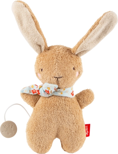 Sigikid primer conejito de peluche con mecanismo musical, marrón 19 cm