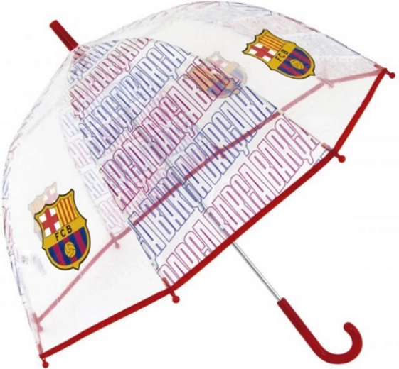 Paraguas infantil transparente del FC Barcelona